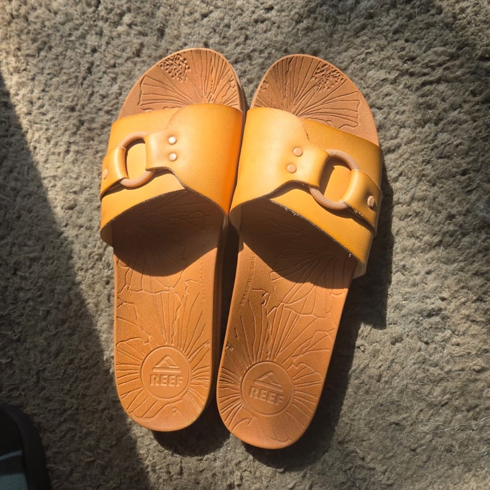 Reef Mustard Slide Sandals